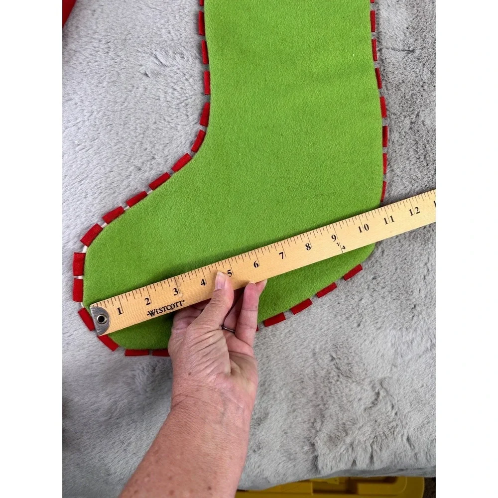 The Company Store Holiday Wool Felt Stocking Personalized Meghan Embroidered
